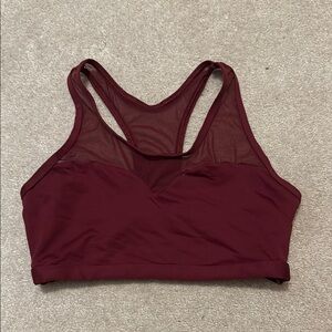 Body Wrappers Burgundy Mesh Bra Top Racerback Design BWP273